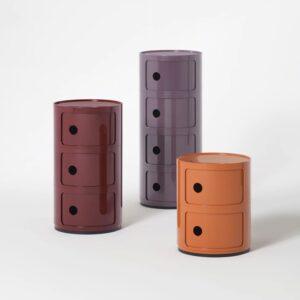 Frühlingsdeko: So atmet Ihr Zuhause wieder auf 5 Bordeauxrot, Lila oder Orange. Den Kartell Componibili gibt es in vielen unterschiedlichen Farben und mit zwei, drei oder vier Fächern.