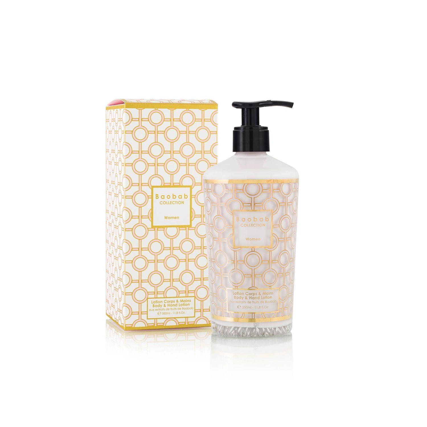 Baobab Collection Women Körper- und Handlotion mit Pumpflasche und Verpackung