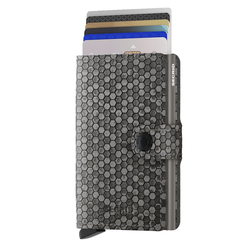 secrid miniwallet hexagon grey mit karten 104654