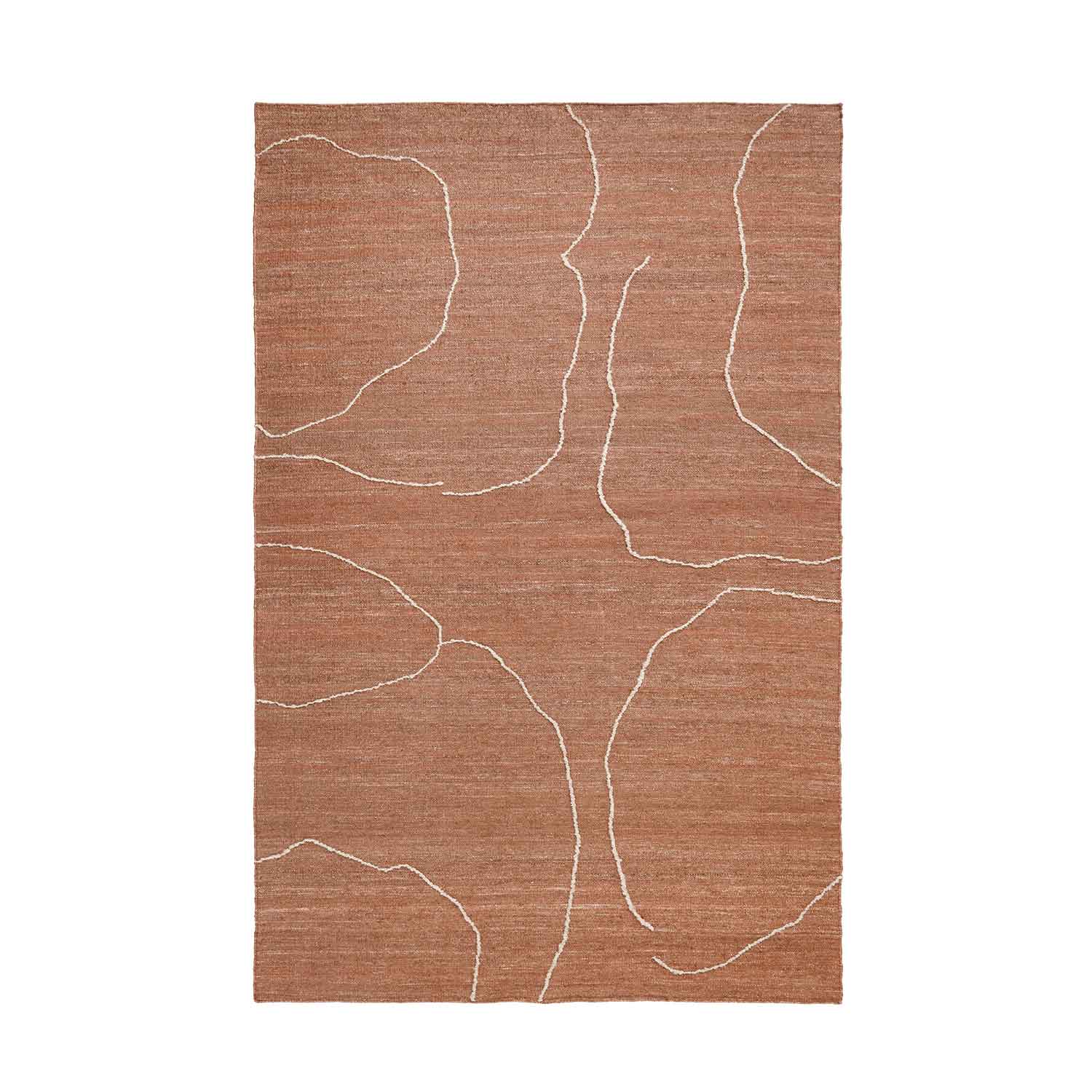 Ferm Living - Gesso Juteteppich 200x300 terracotta/off-white