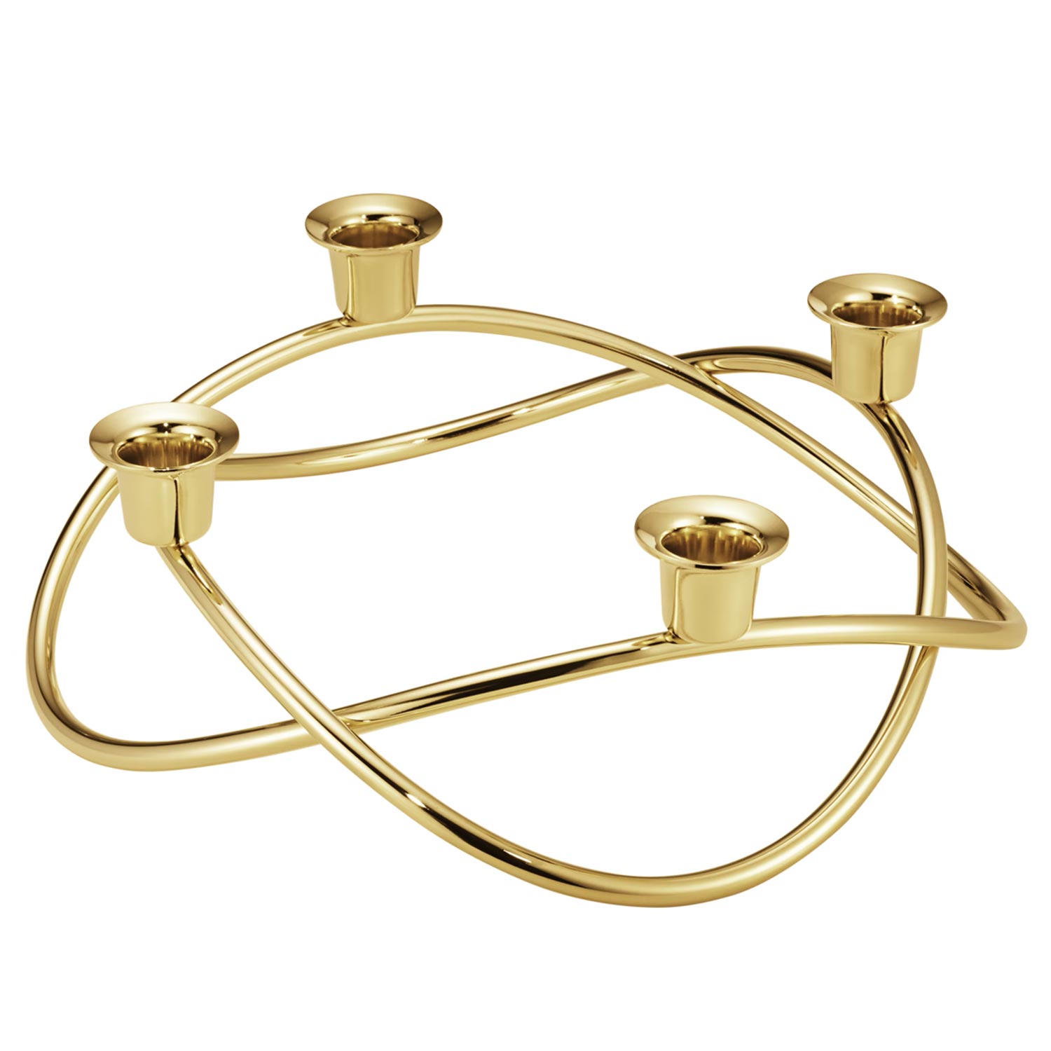 Georg Jensen - Season Kerzenleuchter m. 18 Karat Goldauflage