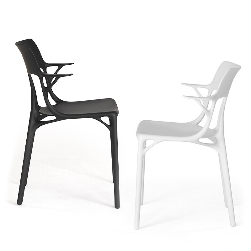 weiss schwarz ai stuhl armlehnenstuhl kartell 50539