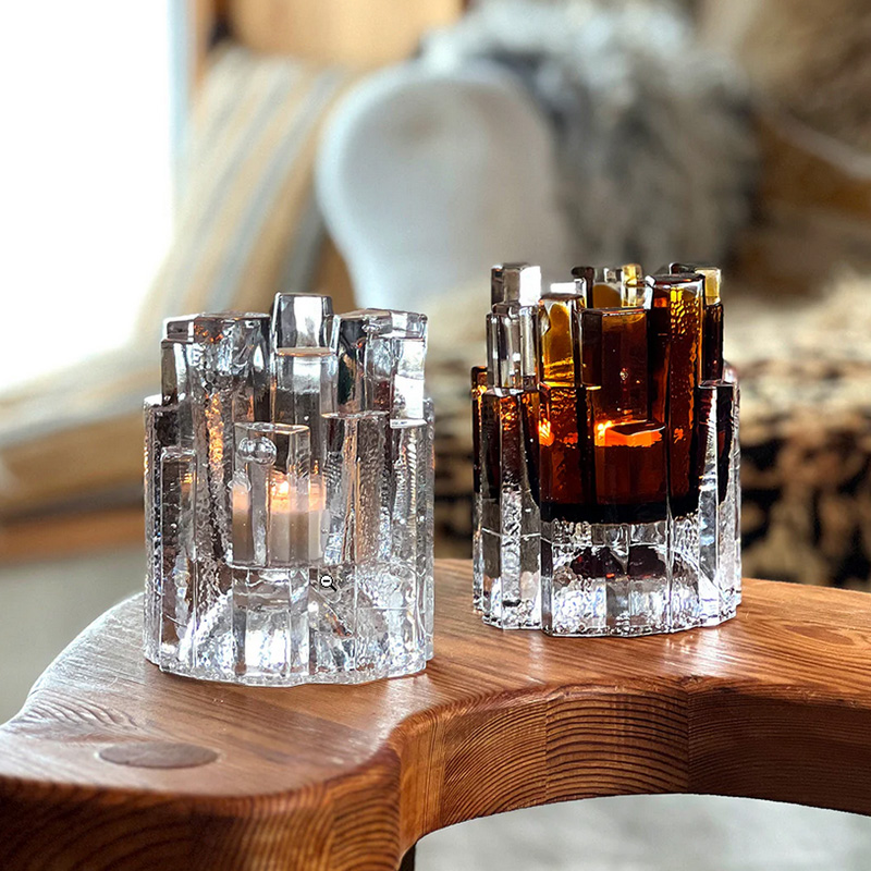 Skogsberg & Smart - Hurricane Rock Windlicht / Vase plum