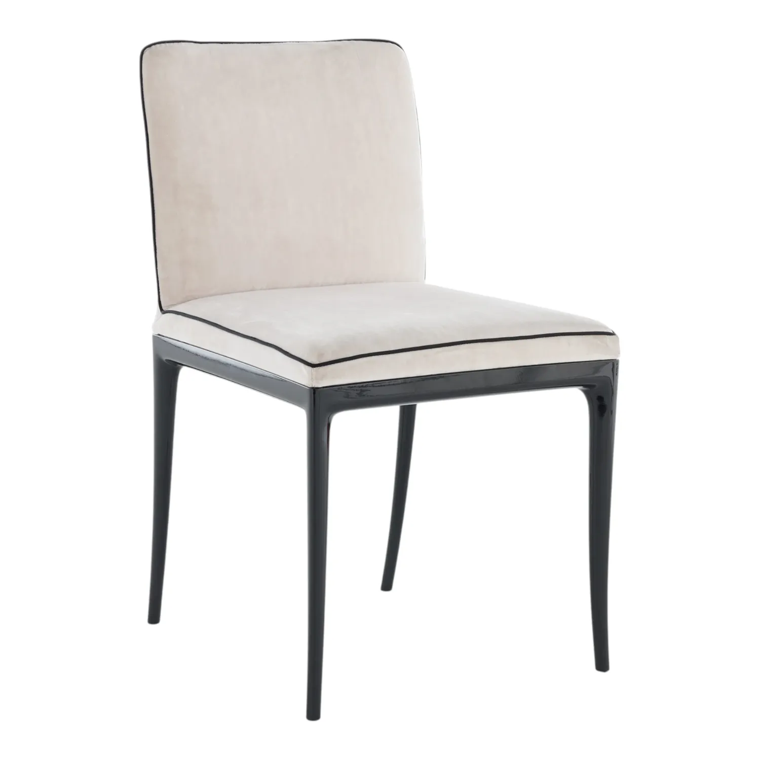 Kartell - Lillybet Stuhl Velvet schwarz/weiß