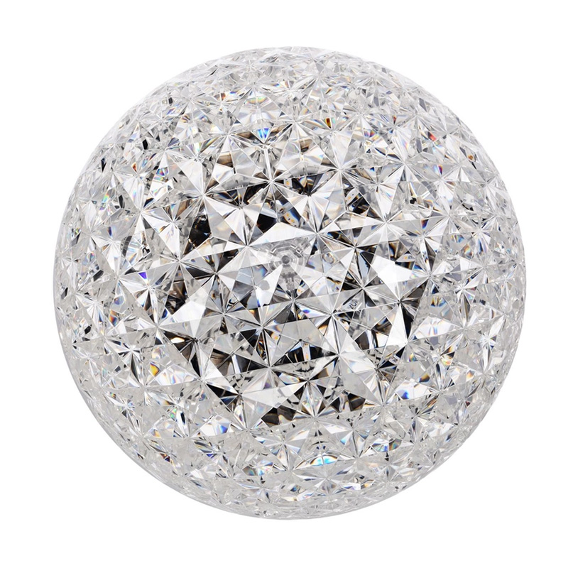 kartell planet tischlampe kristall draufsicht 102670