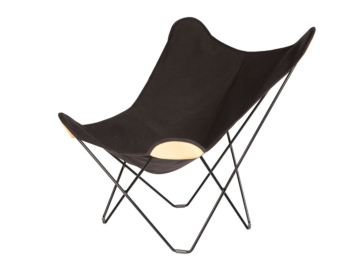 cuero design hemp canvas butterfly chair canvas mariposa black 106203
