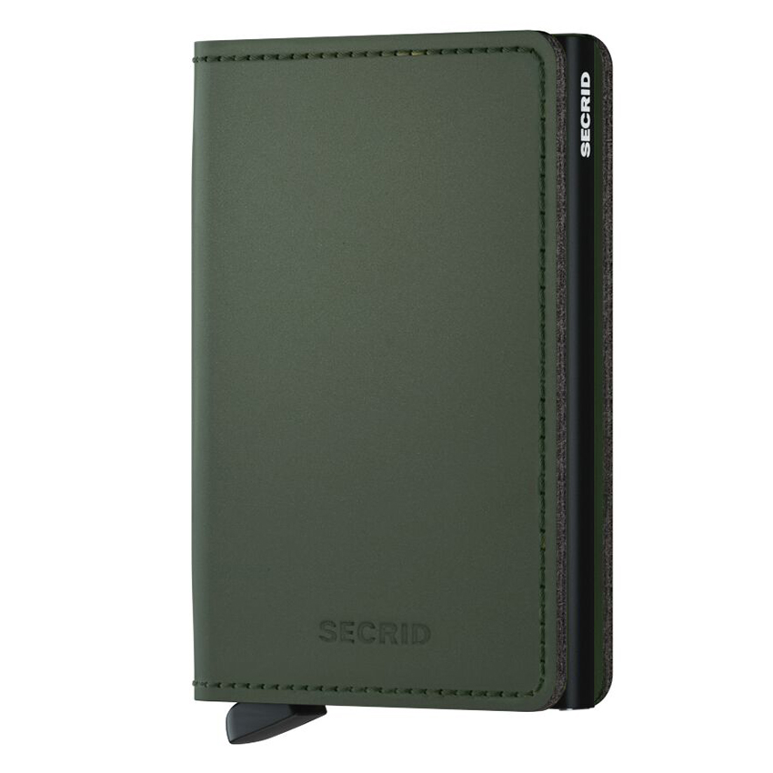 secrid slimwallet matte green black 104835