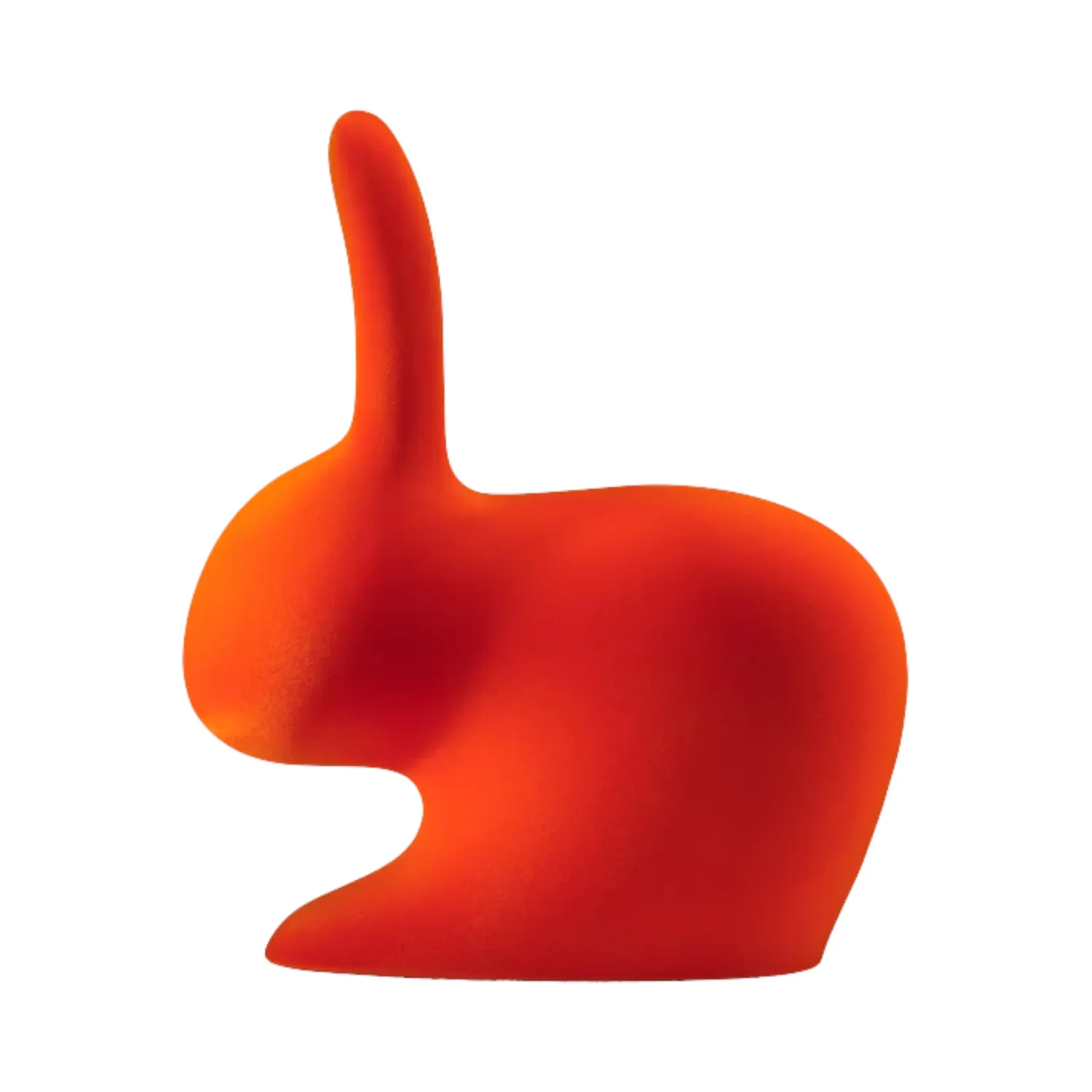 Qeeboo - Rabbit Stuhl Baby Velvet Finish orange