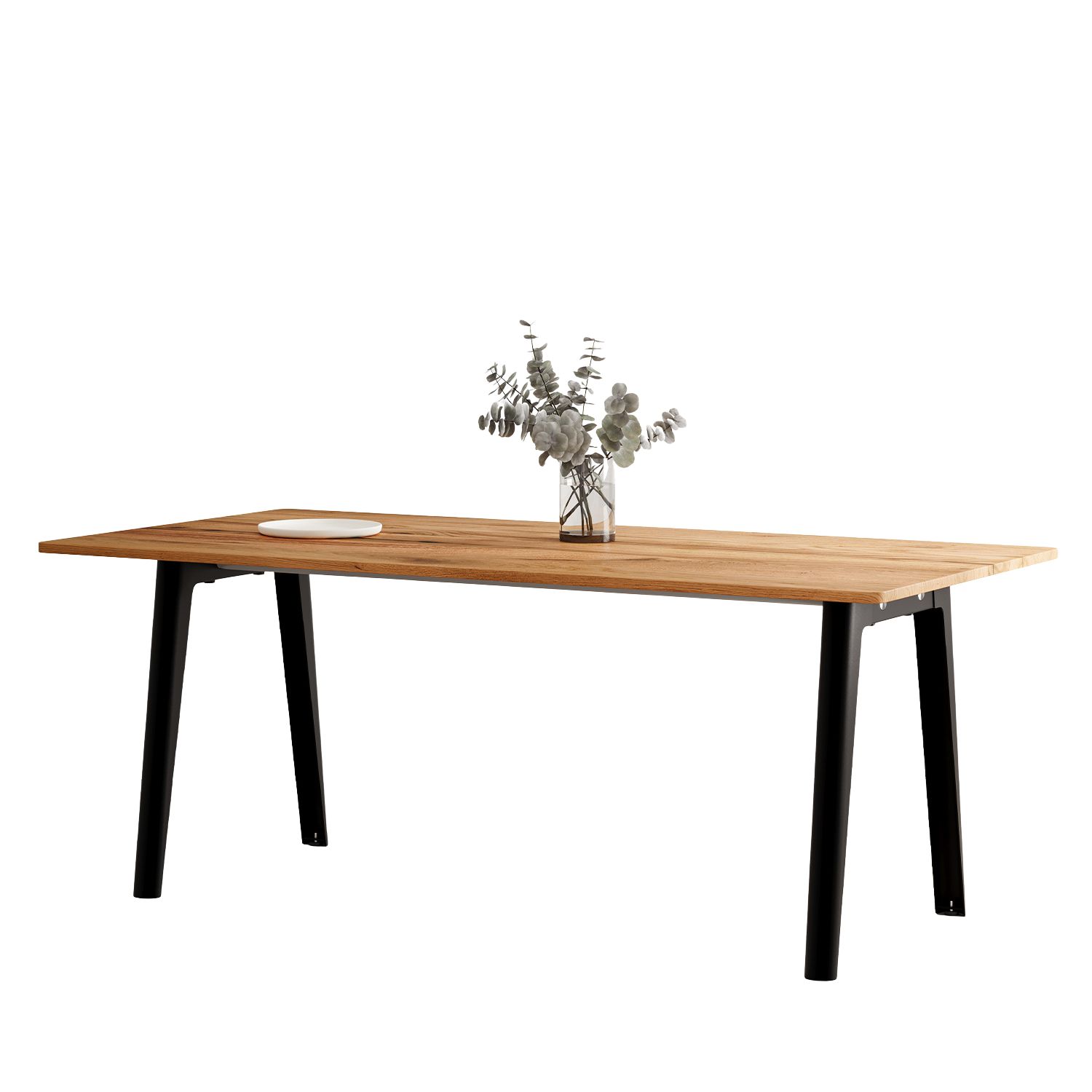 Tiptoe - New Modern Esstisch 190x95 cm graphitschwarz/Eiche