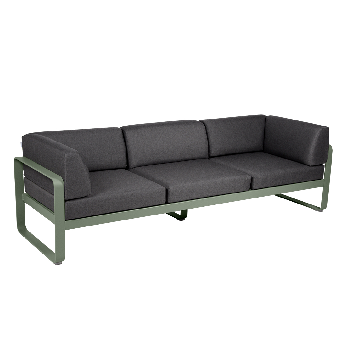 fermob bellevie club sofa 3 kaktus graphitgrau 66074