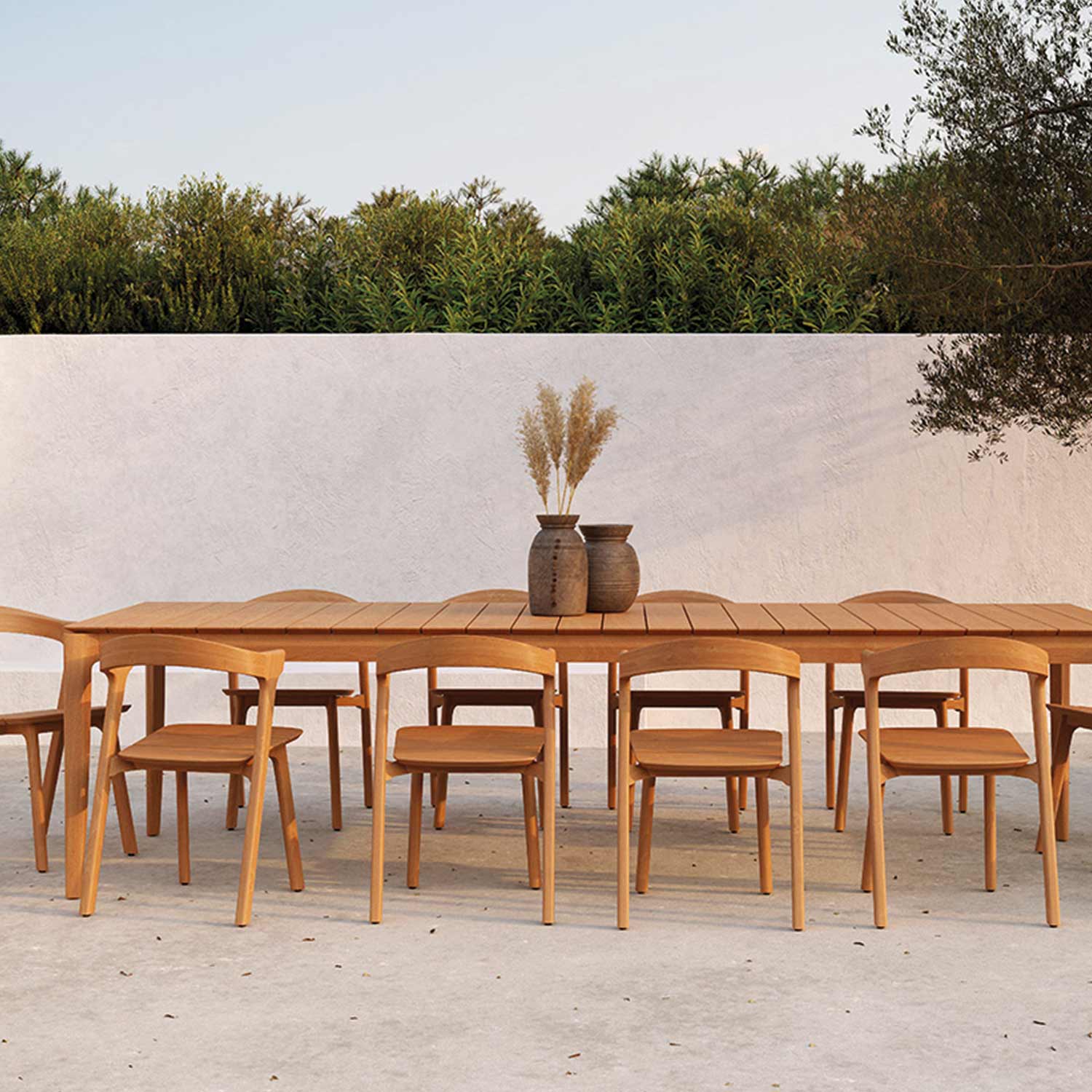 ethnicraft bok stuhl fuer draussen tafel ambiente 84269