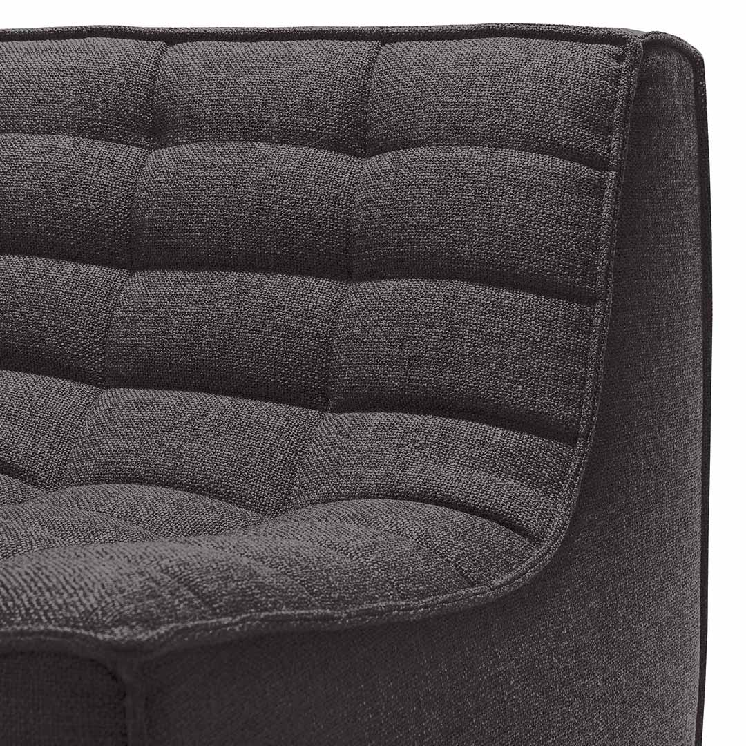 ethnicraft sofa dunkelgrau zweisitzer close up 84013