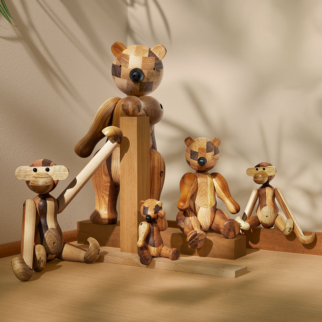 kay bojesen dekofigur affe baer mixed wood recycelt 80035