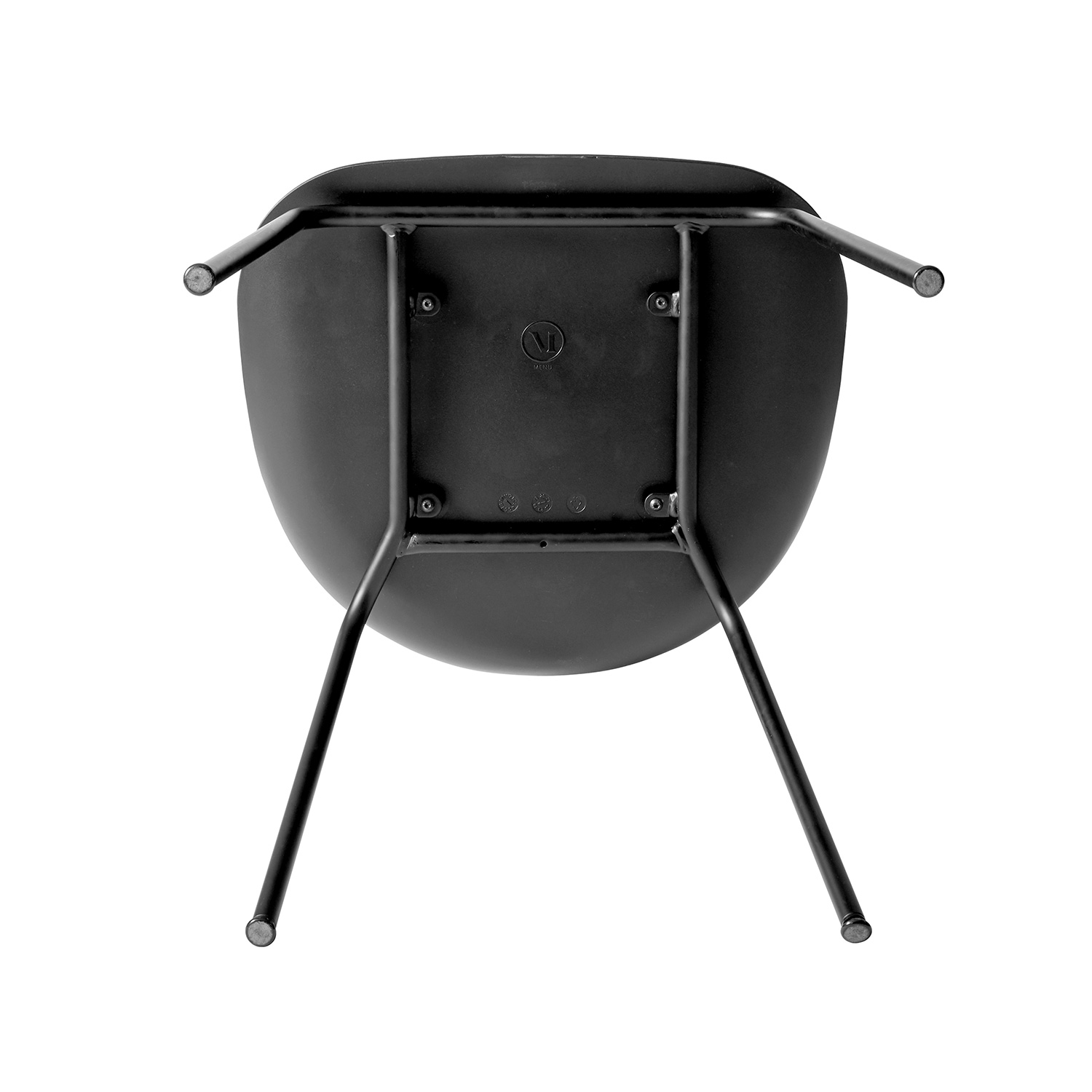 Audo - Harbour Essstuhl Stahl/Kunststoff schwarz/weiß