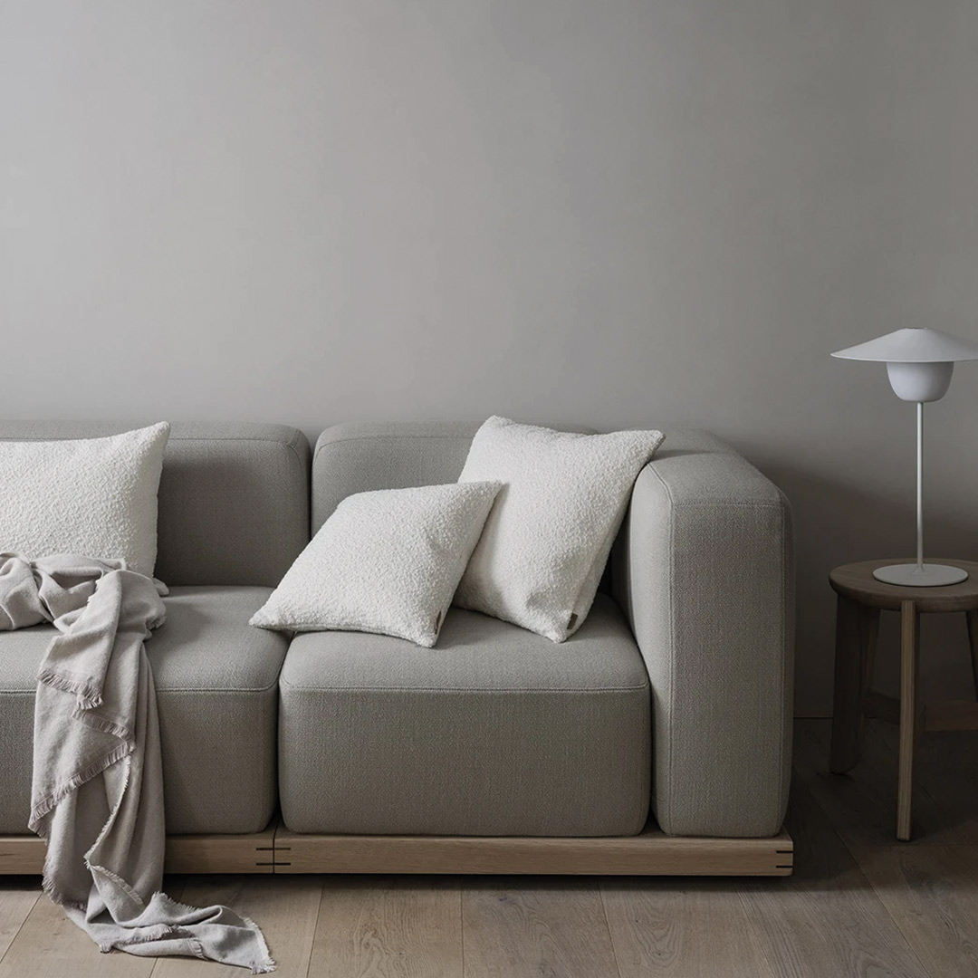 blomus boucle kissenhuelle ambiente weiss sofal 84754