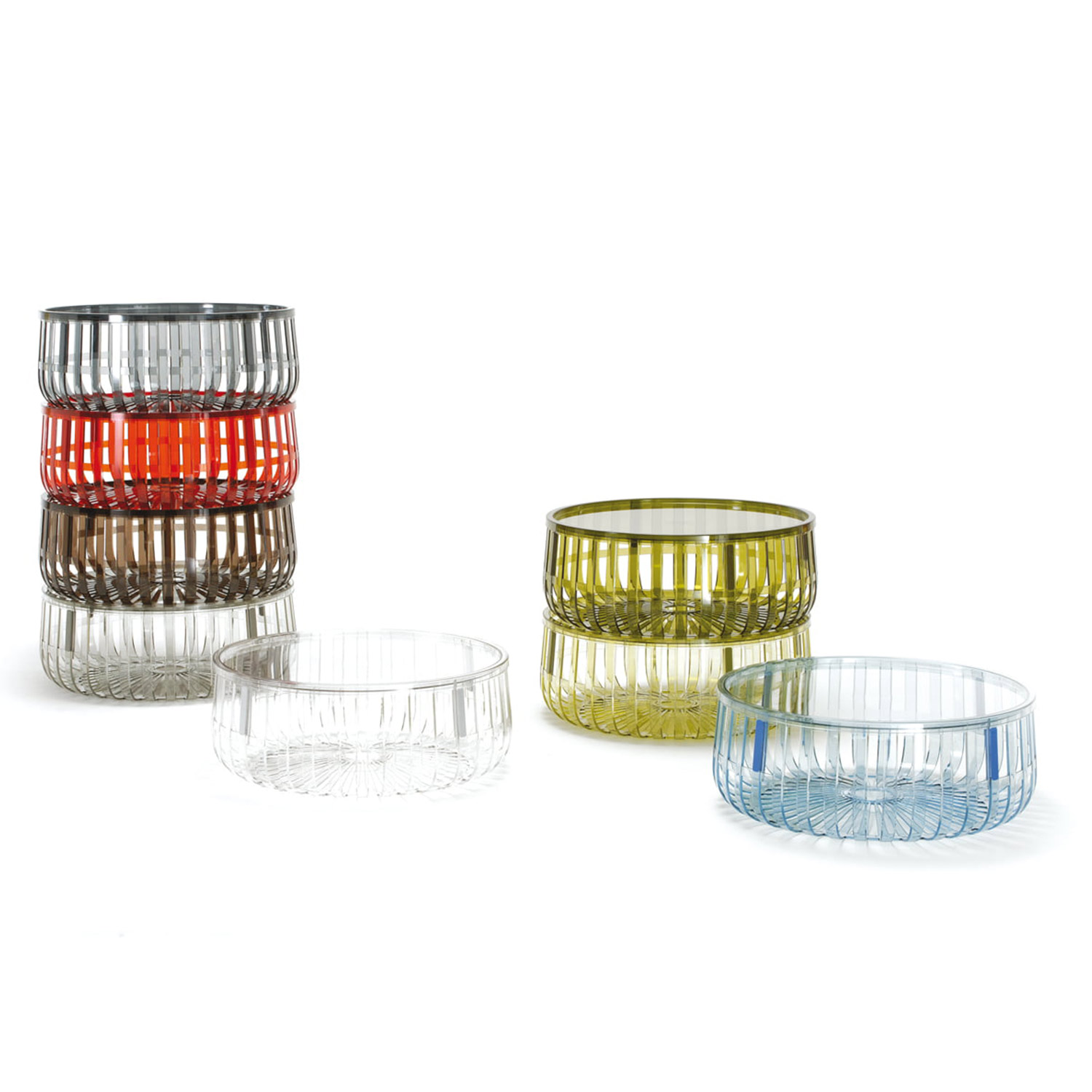 kartell panier aufbewahrungskorb transparent 74505