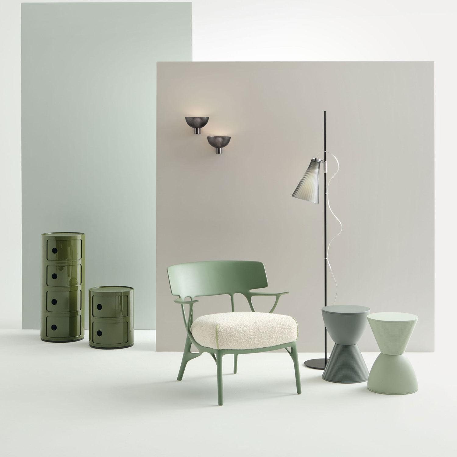 Kartell - A.I. Lounge Panamino Basic Sessel grau-grau