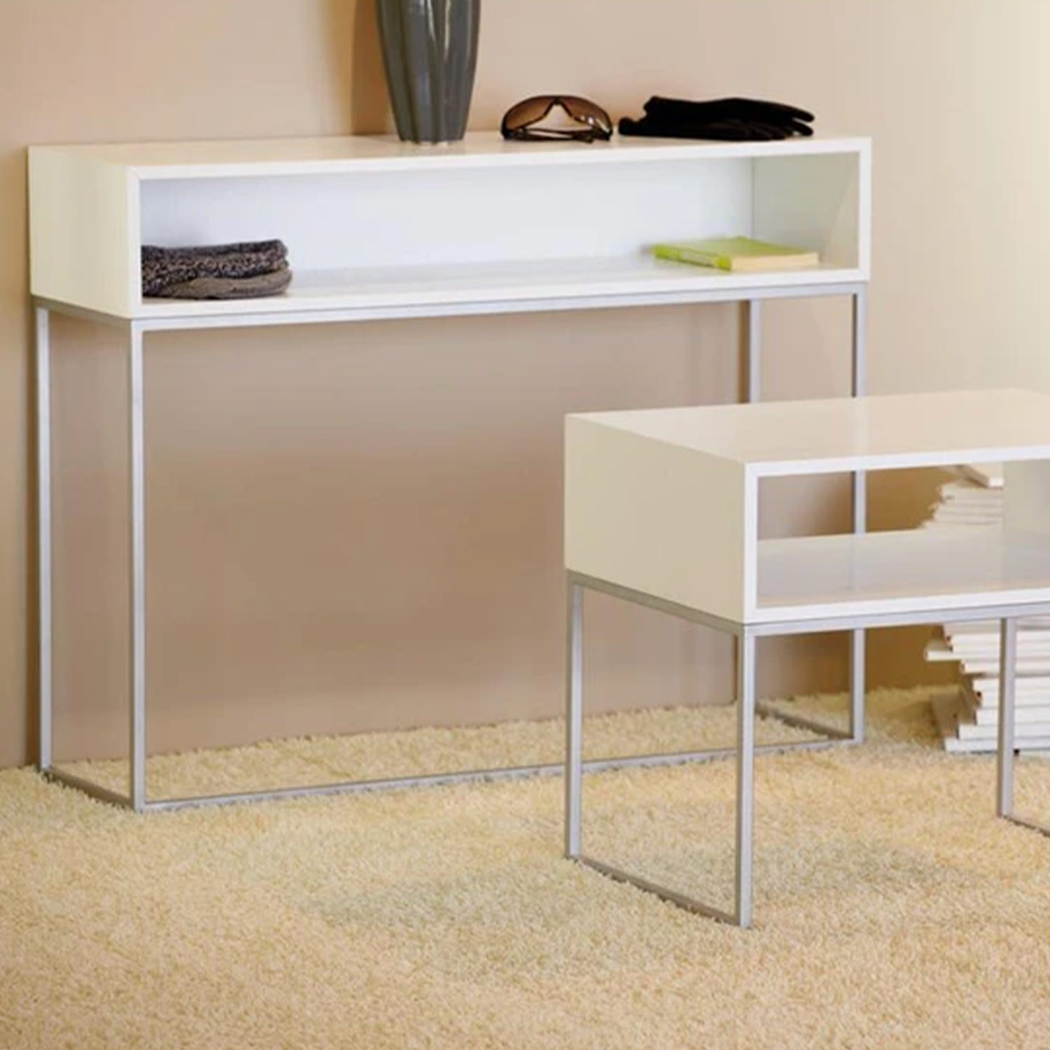 jan kurtz dina konsolentisch weiss edelstahl 73033