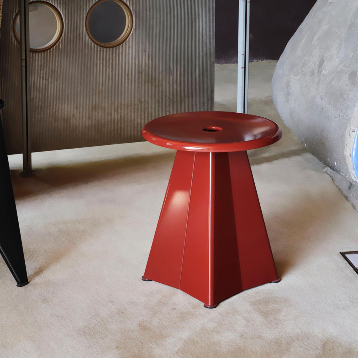 Vitra - Tabouret Métallique Hocker japanese red