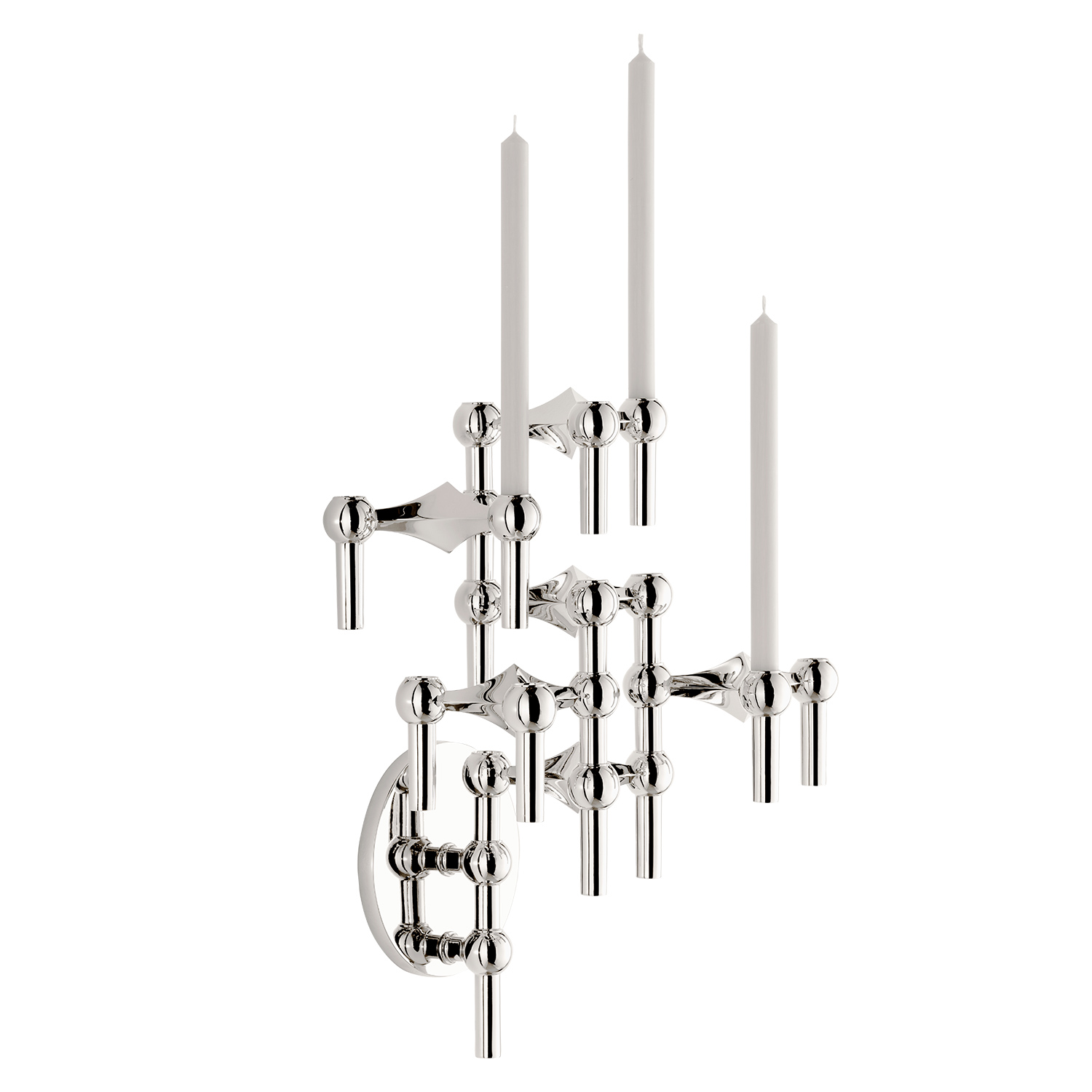 STOFF Nagel - Wandhalterung für Kerzenhalter chrom