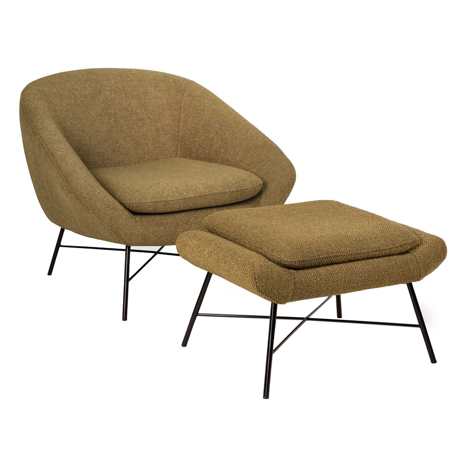 Ethnicraft - Barrow Polsterhocker Ginger