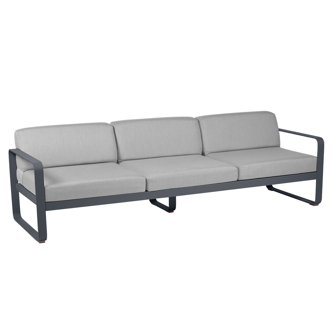 fermob bellevie sofa 3 anthrazit grauweiss 65988