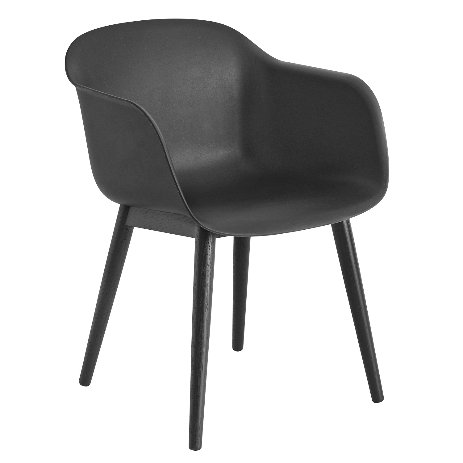 muuto fibercchair woodbase black 53800