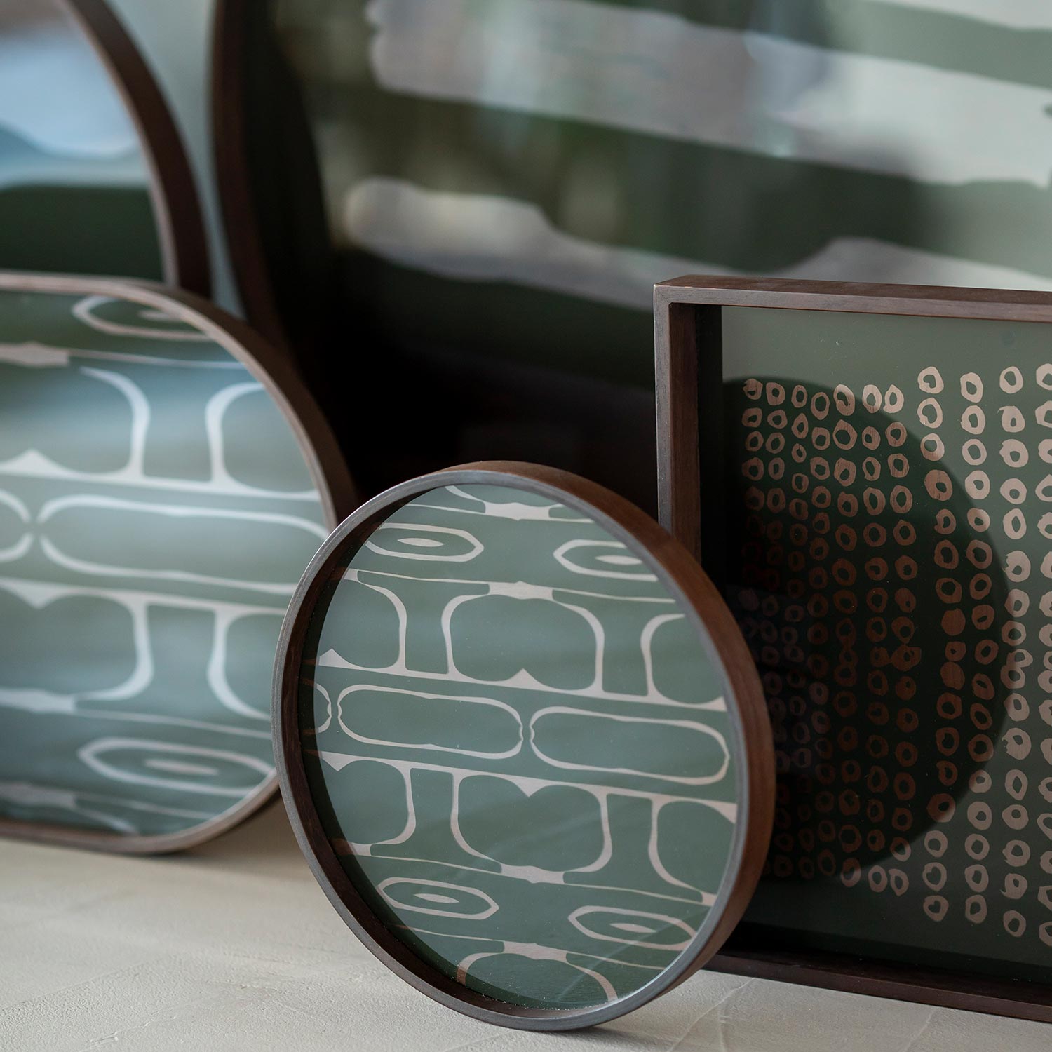 Ethnicraft - Second Nature Tablett rund mini