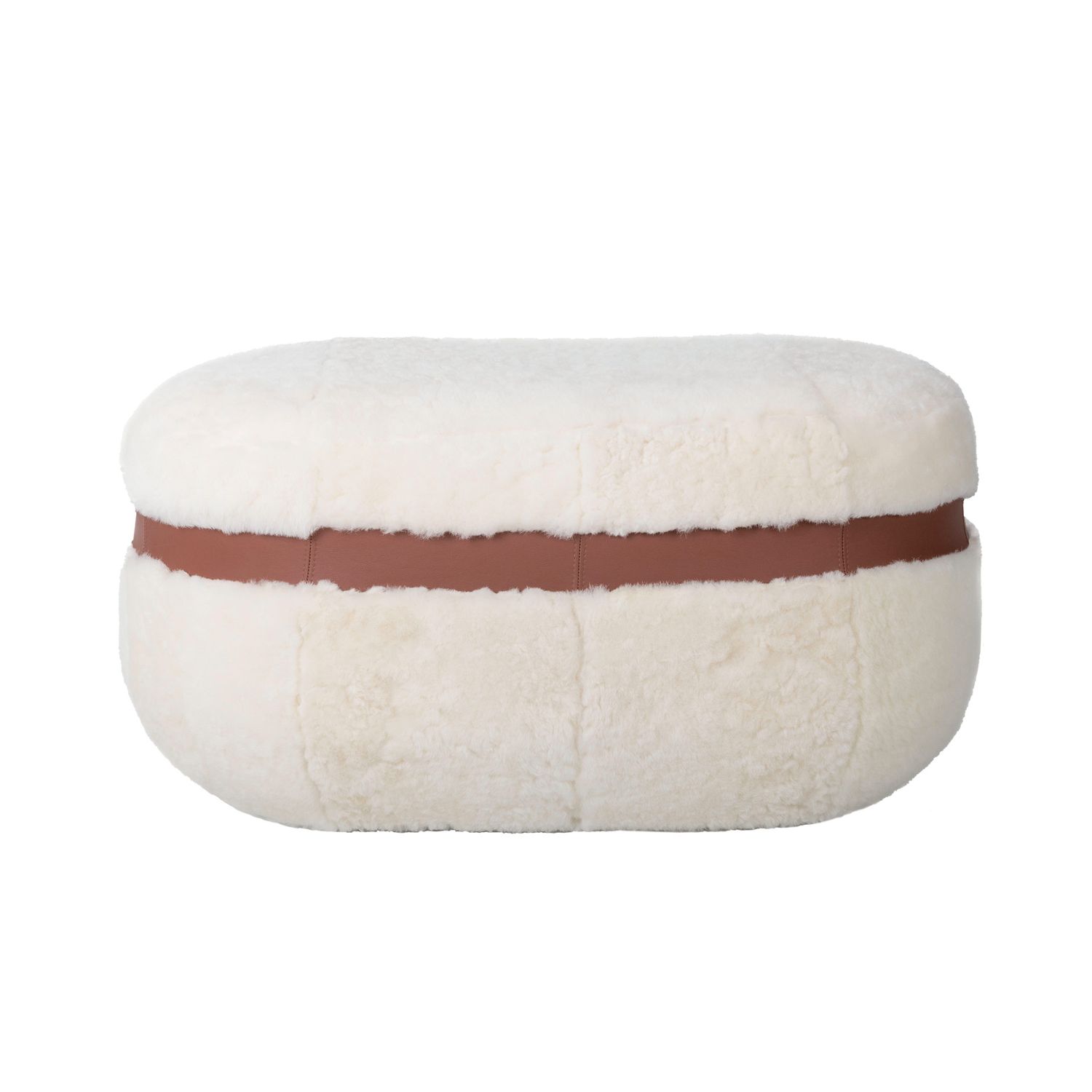 Cuero - Sheepskin Pouf oval cloud