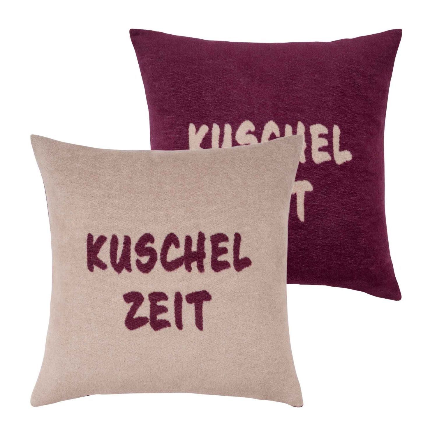 pad - Cozy Up Kissenhülle 50 x 50 cm taupe-burgundy-zeit