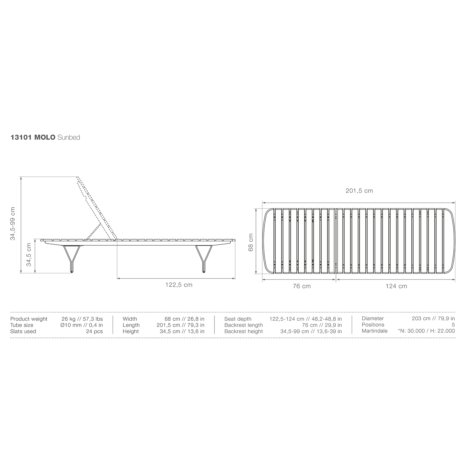 houe molo sonnenliege abmessungen 92697