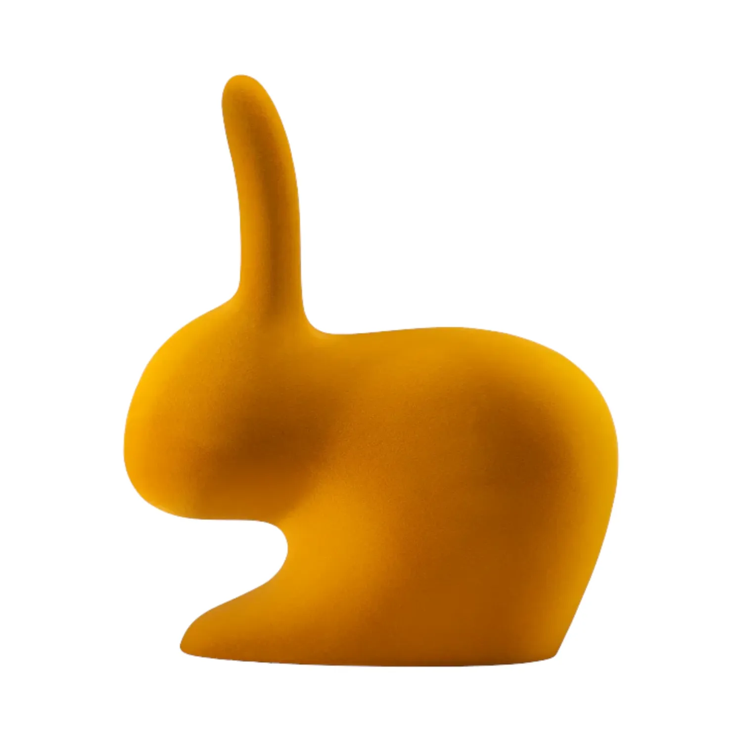 Qeeboo - Rabbit Stuhl Baby Velvet Finish dark gold