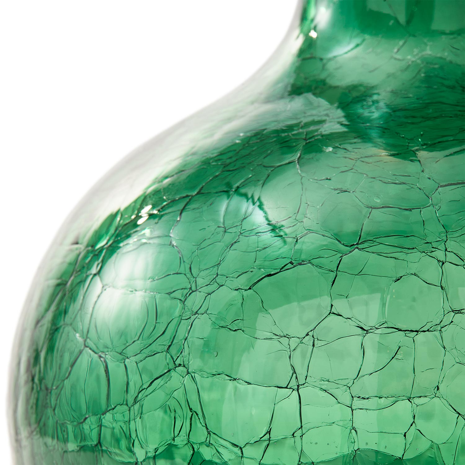 pols potten crackled glas vase s dark green detail 2 101422