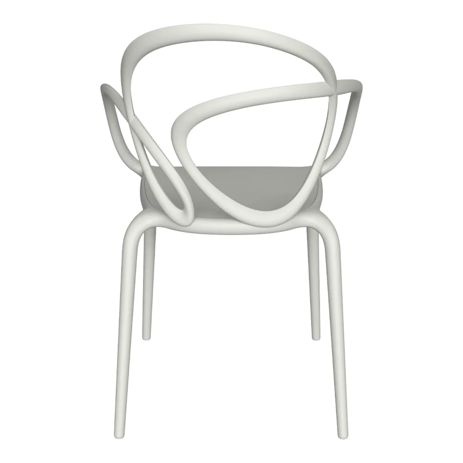 Qeeboo - Loop Chair 2er-Set ohne Kissen weiß