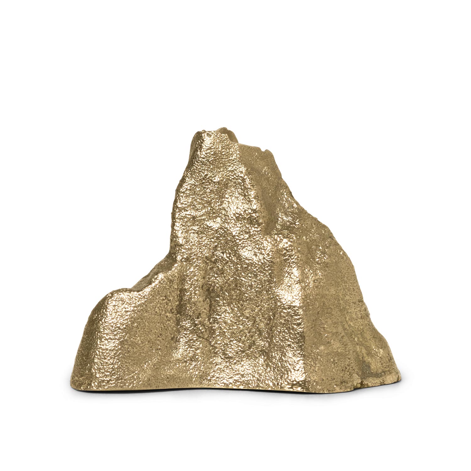 small brass ferm living stone candle holder 59007