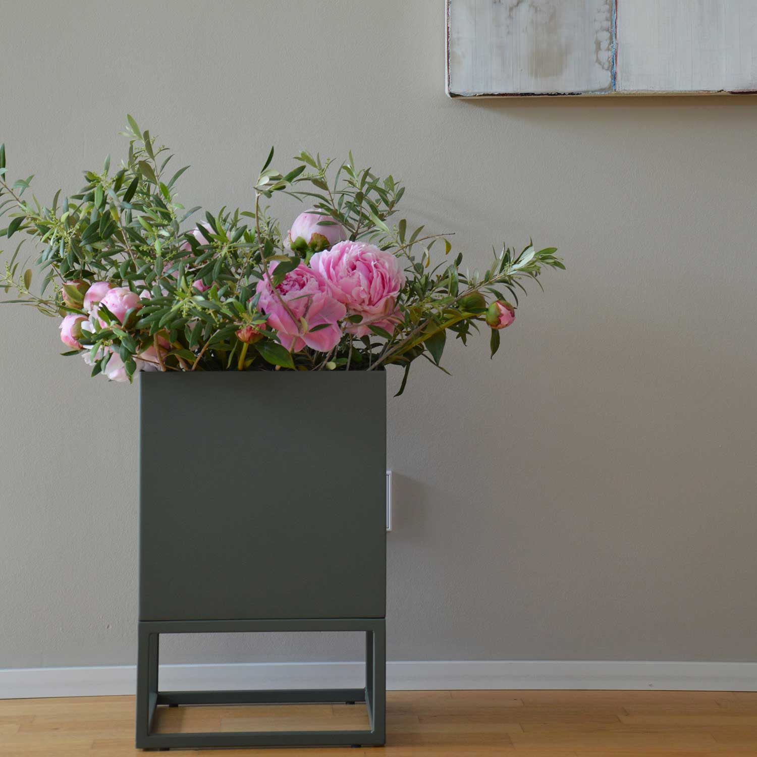 Jan Kurtz - PODZ Pflanzkübel 20x20x65 cm zinkgelb