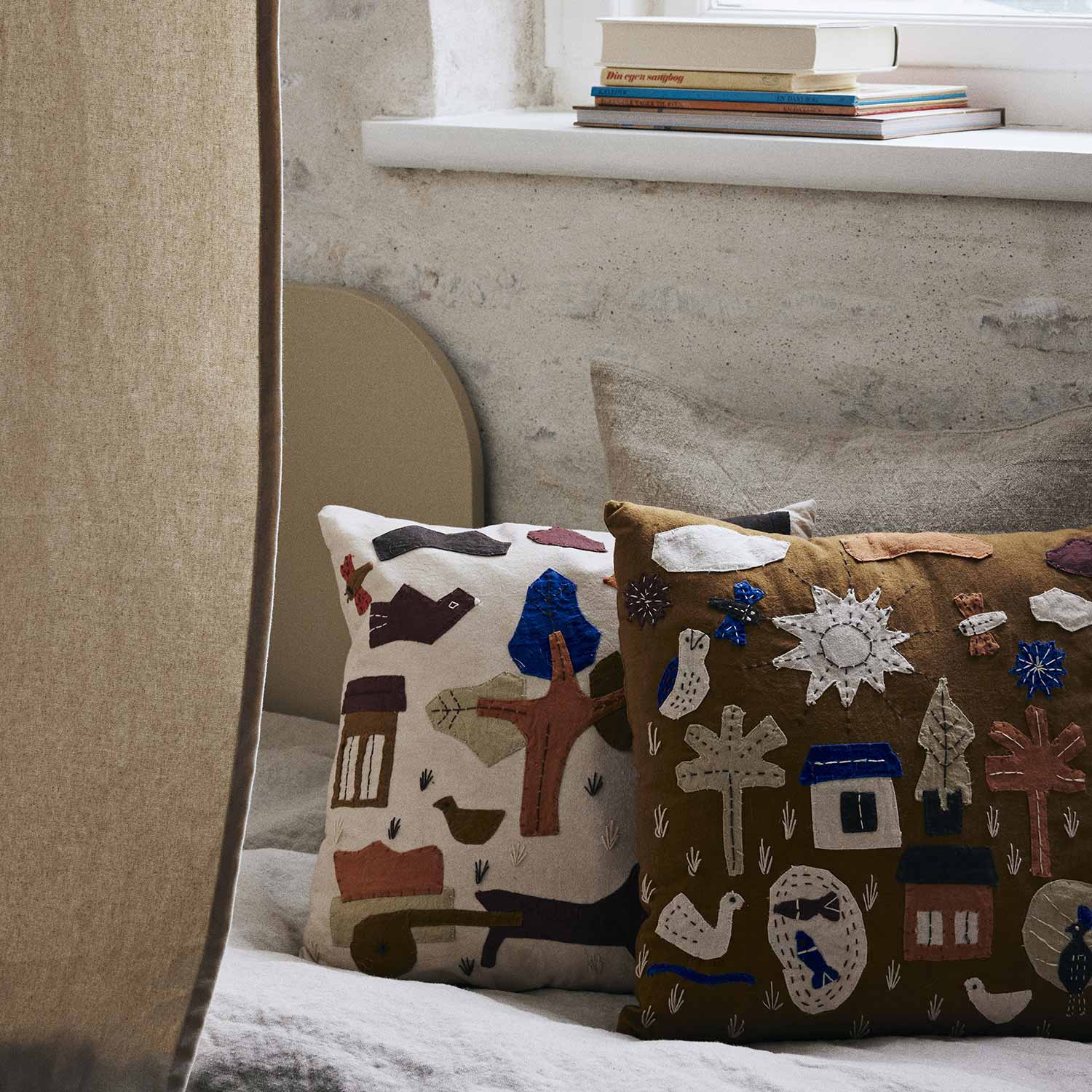 ferm living village kissen sugar kelp off white 96425