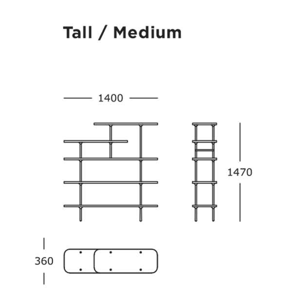 wendelbo slice rack tall medium abmessungen 94539