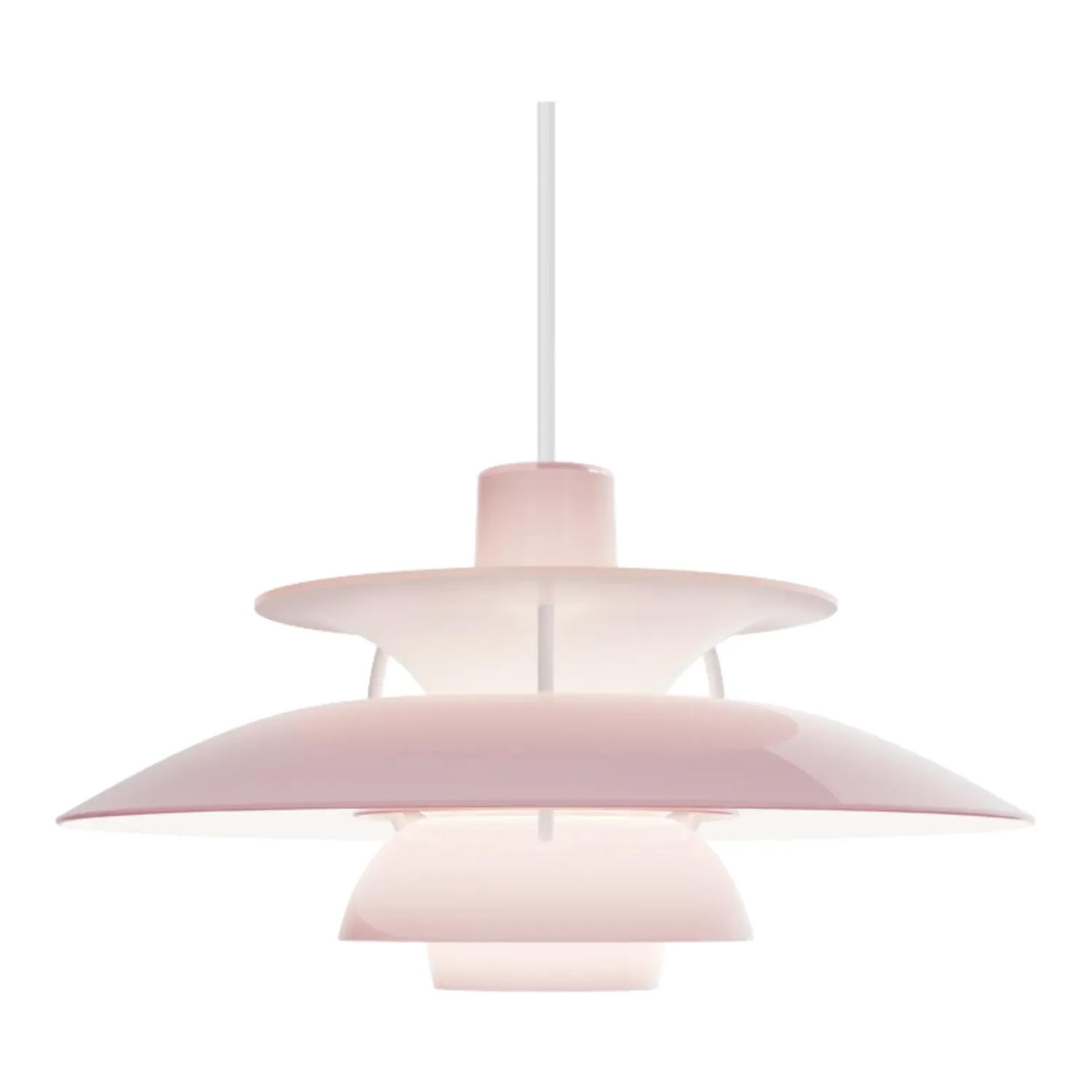 Louis Poulsen - PH 5 Ø 320 Opal Pendelleuchte pale rose