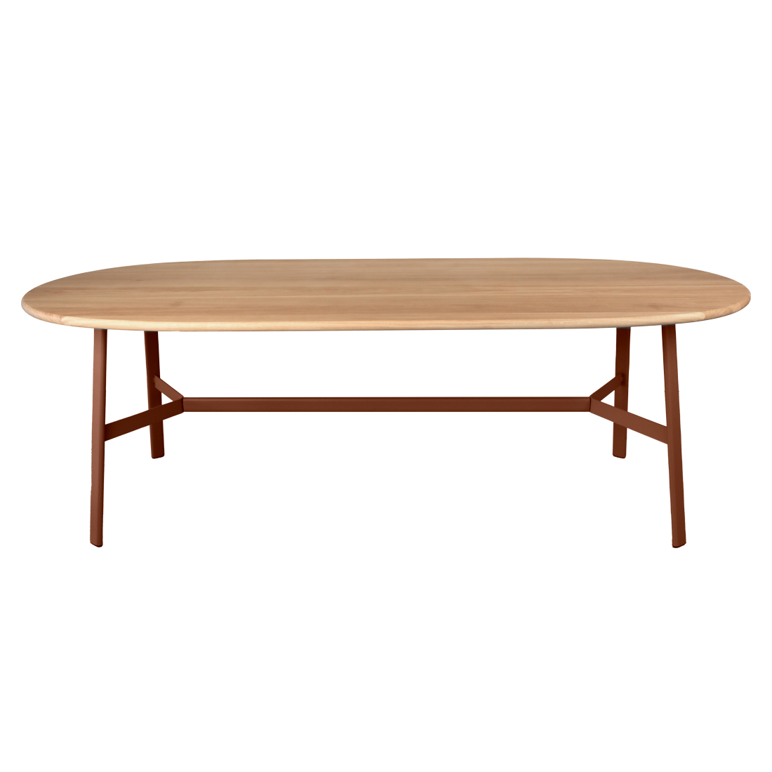 Fermob - So'O Ovaler Tisch Eiche 220x95 cm ockerrot