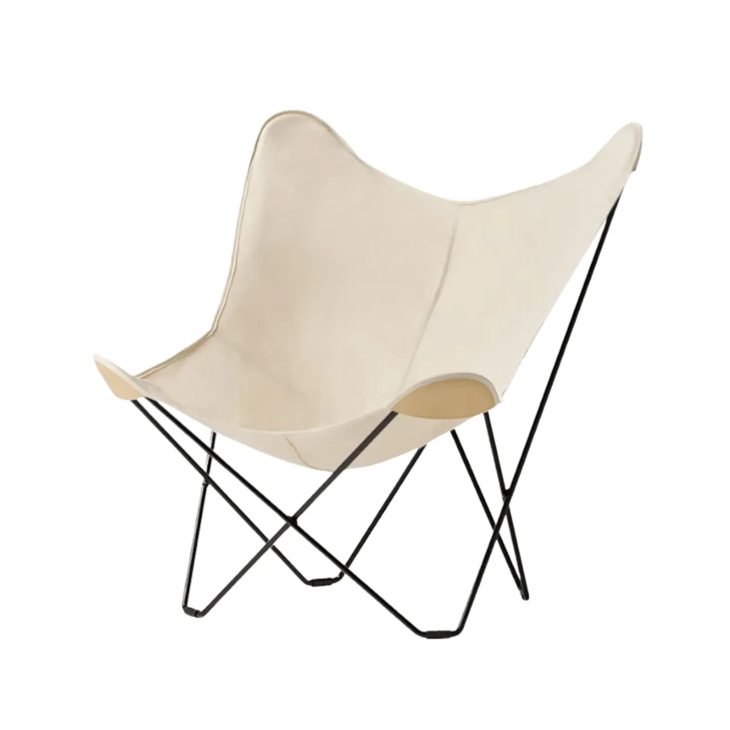 Cuero - Canvas Mariposa Baumwolle mit Lederecken offwhite/sw