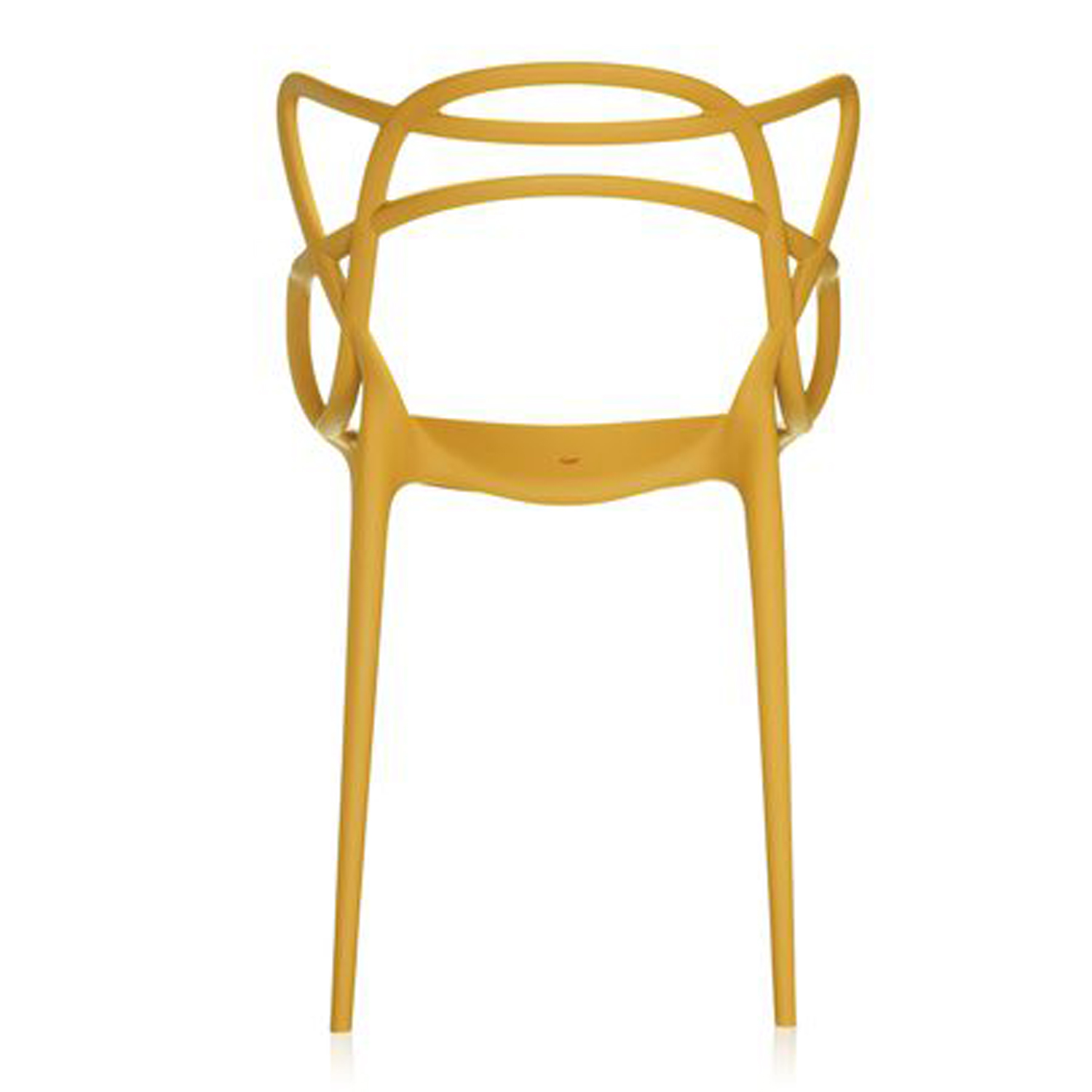 3 Masters Stuhl Kartell hinten senffarbe