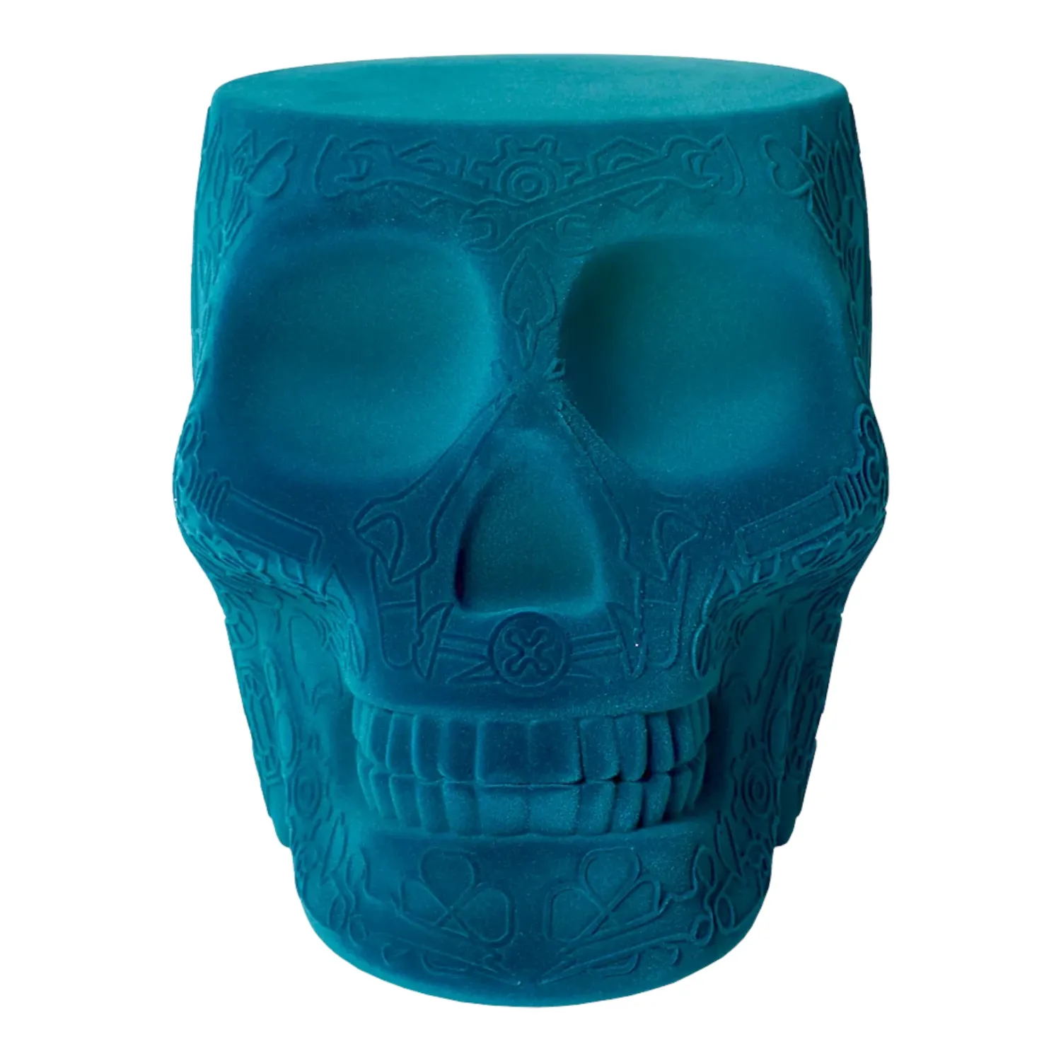 Qeeboo - Mexico Hocker Beistelltisch Velvet Finish hellblau