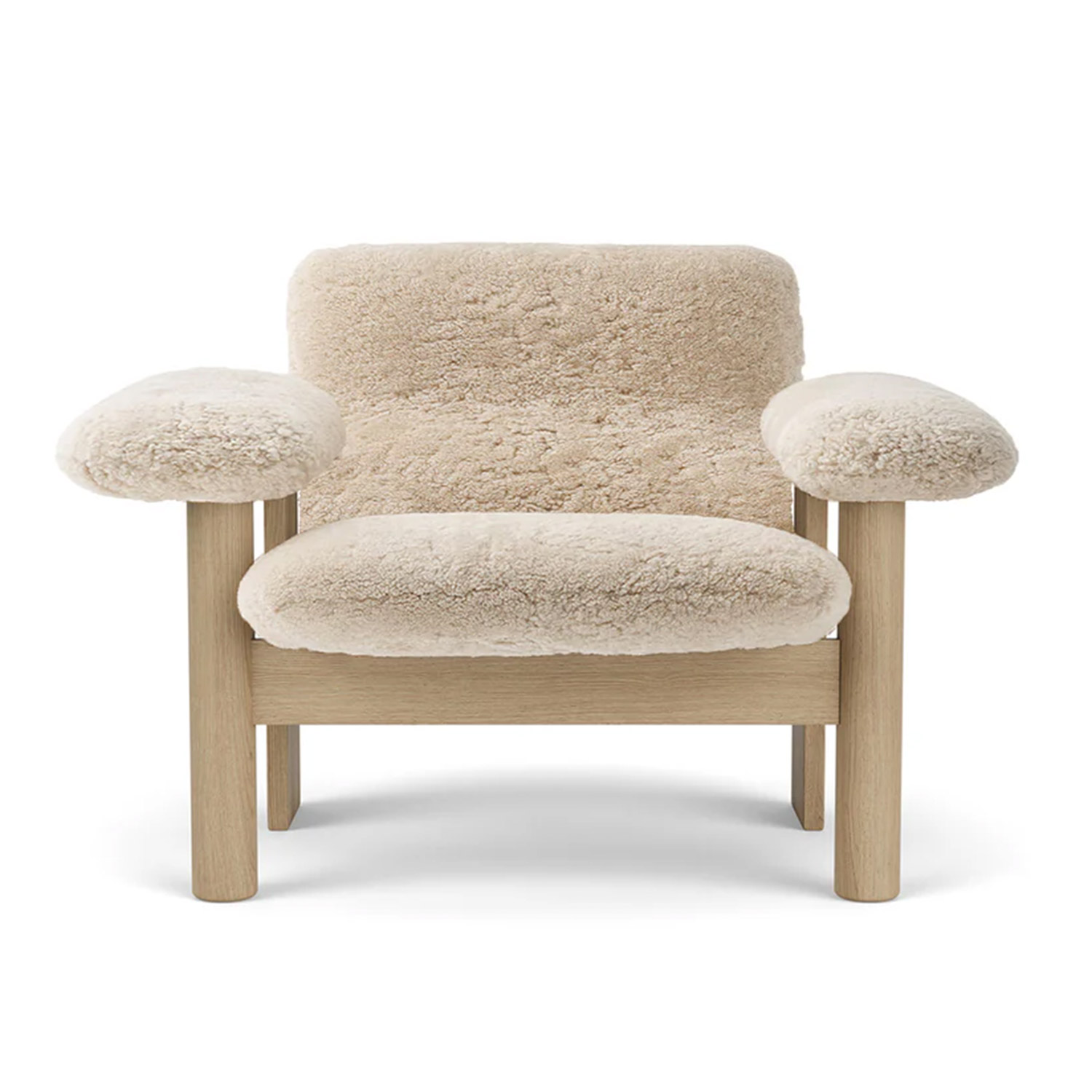 Audo - Brasilia Loungesessel niedrig Natural Oak/Sahara