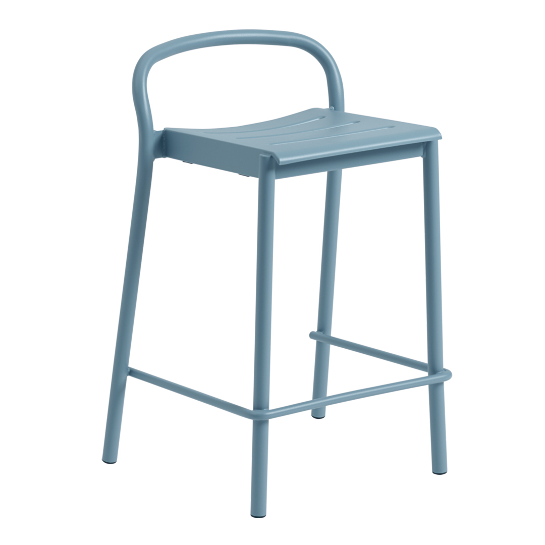muuto linear steel counter stool pale blue 85925