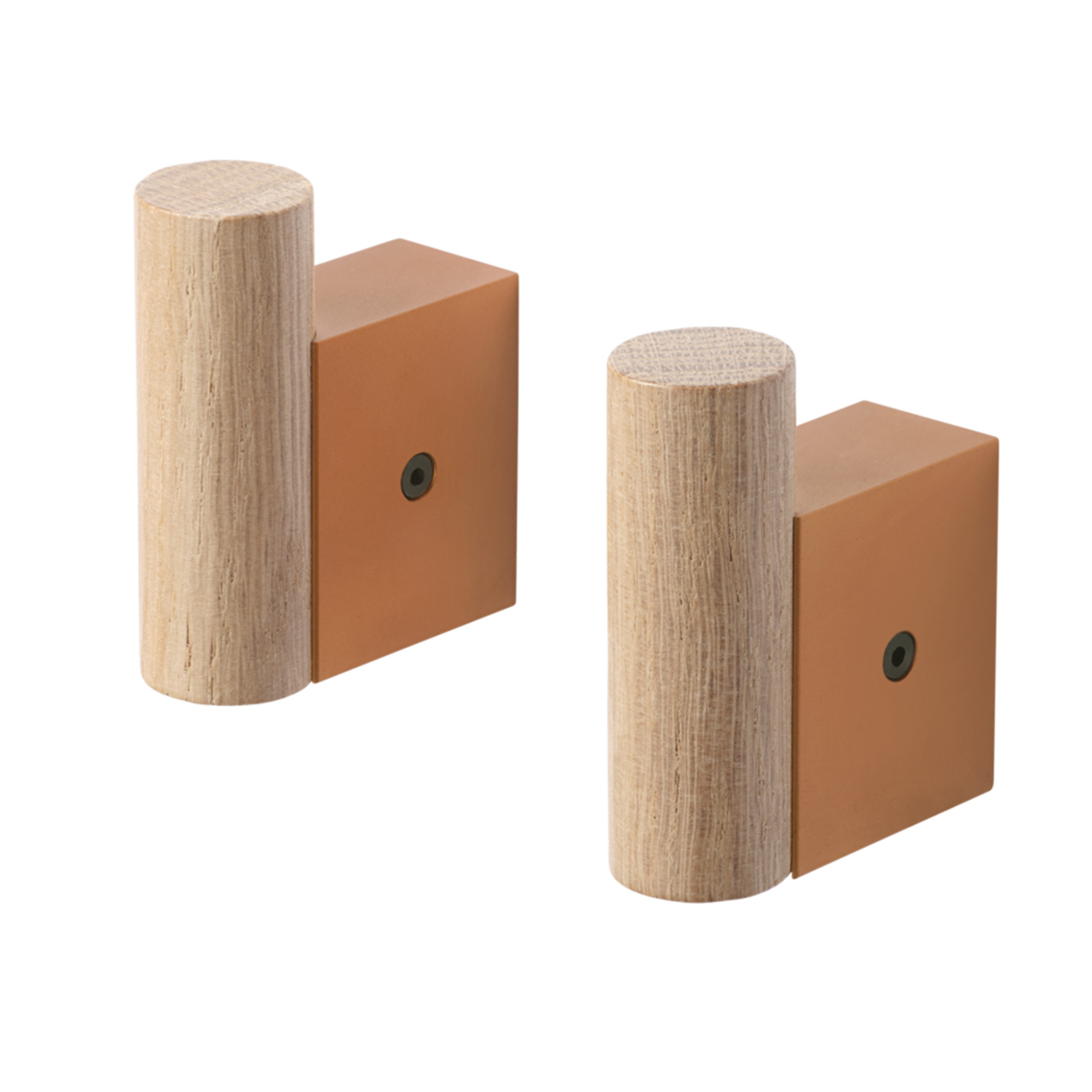 muuto Attach coat hooks burnt orange oak 2 set 85952