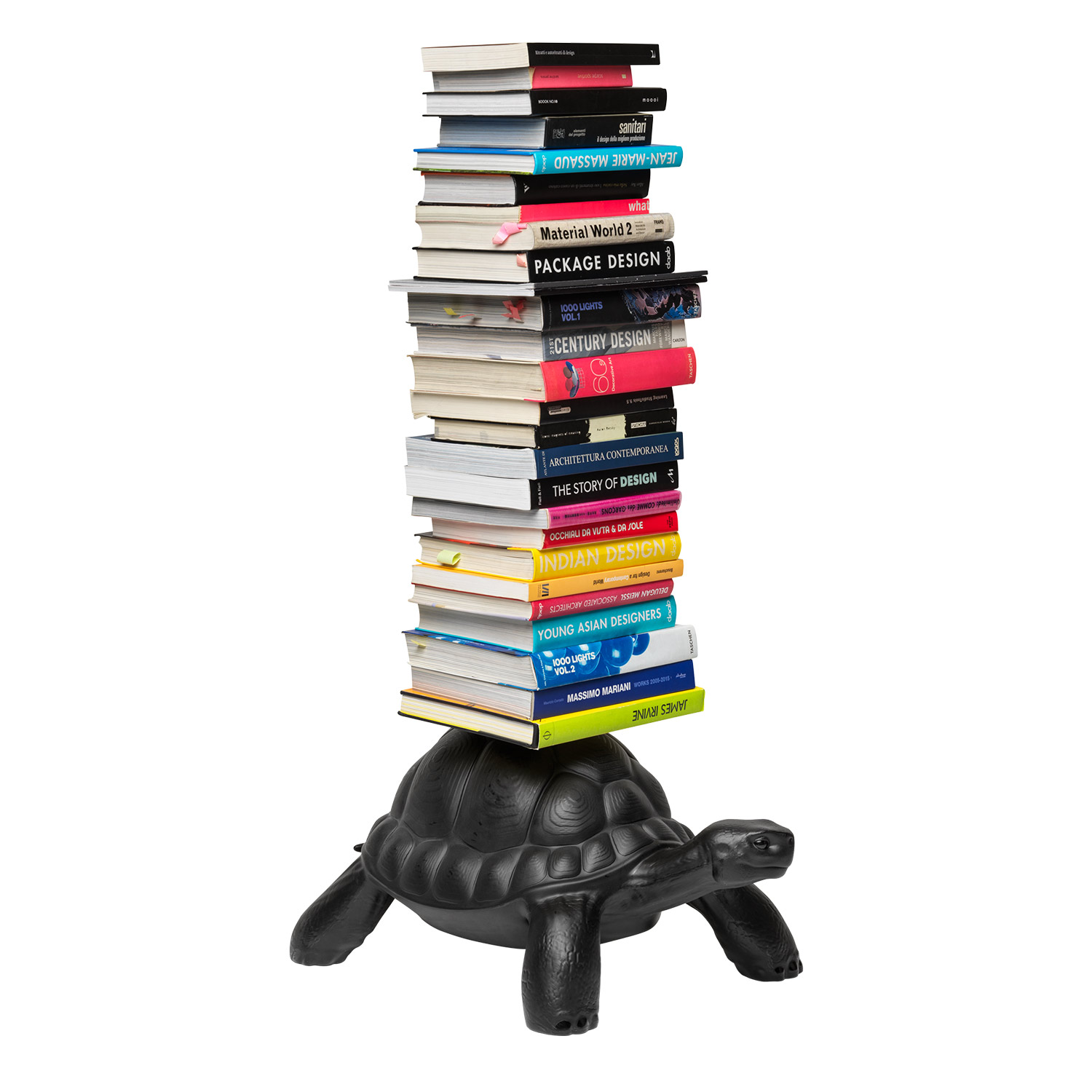 qeeboo turtle carry buecherregal schwarz 97712