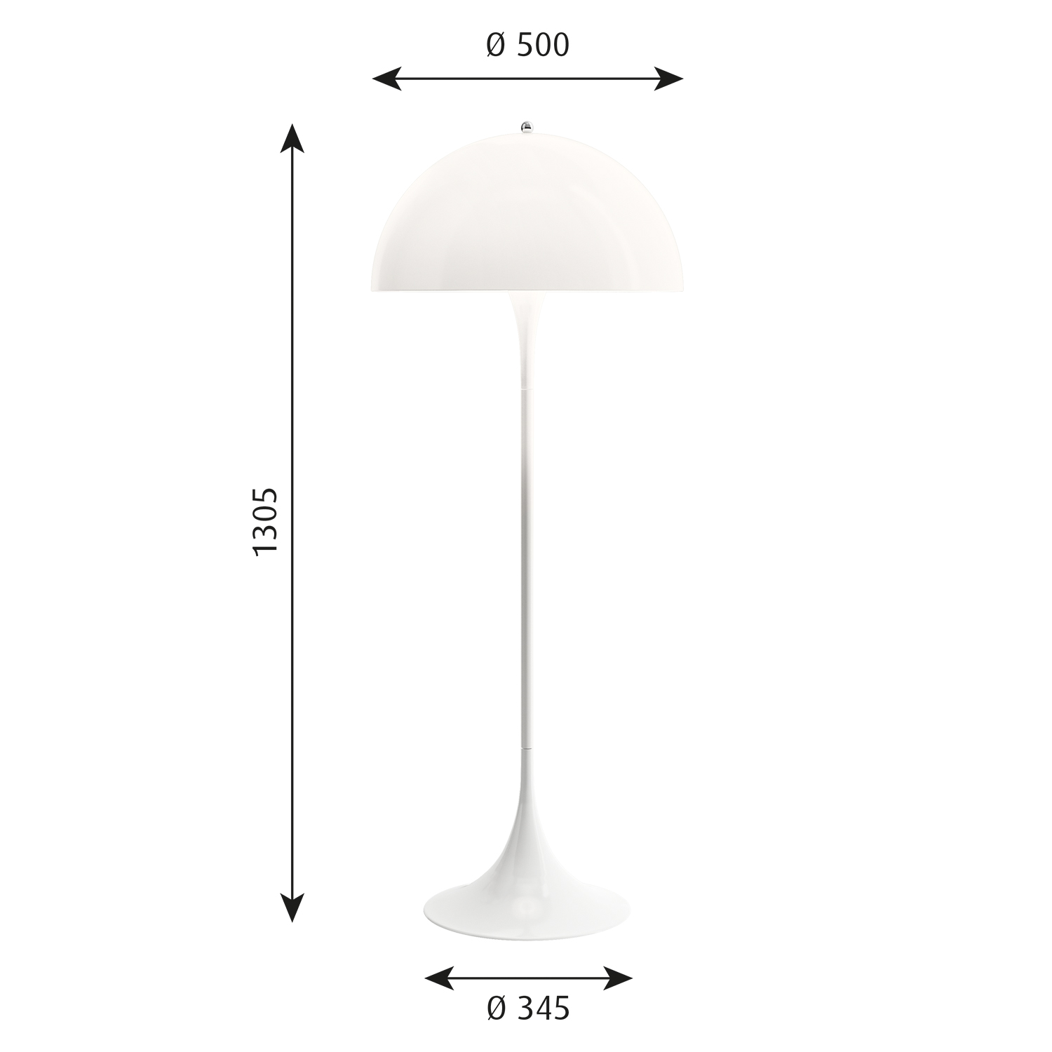 Louis Poulsen Panthella stehlampe abmessungen 106271
