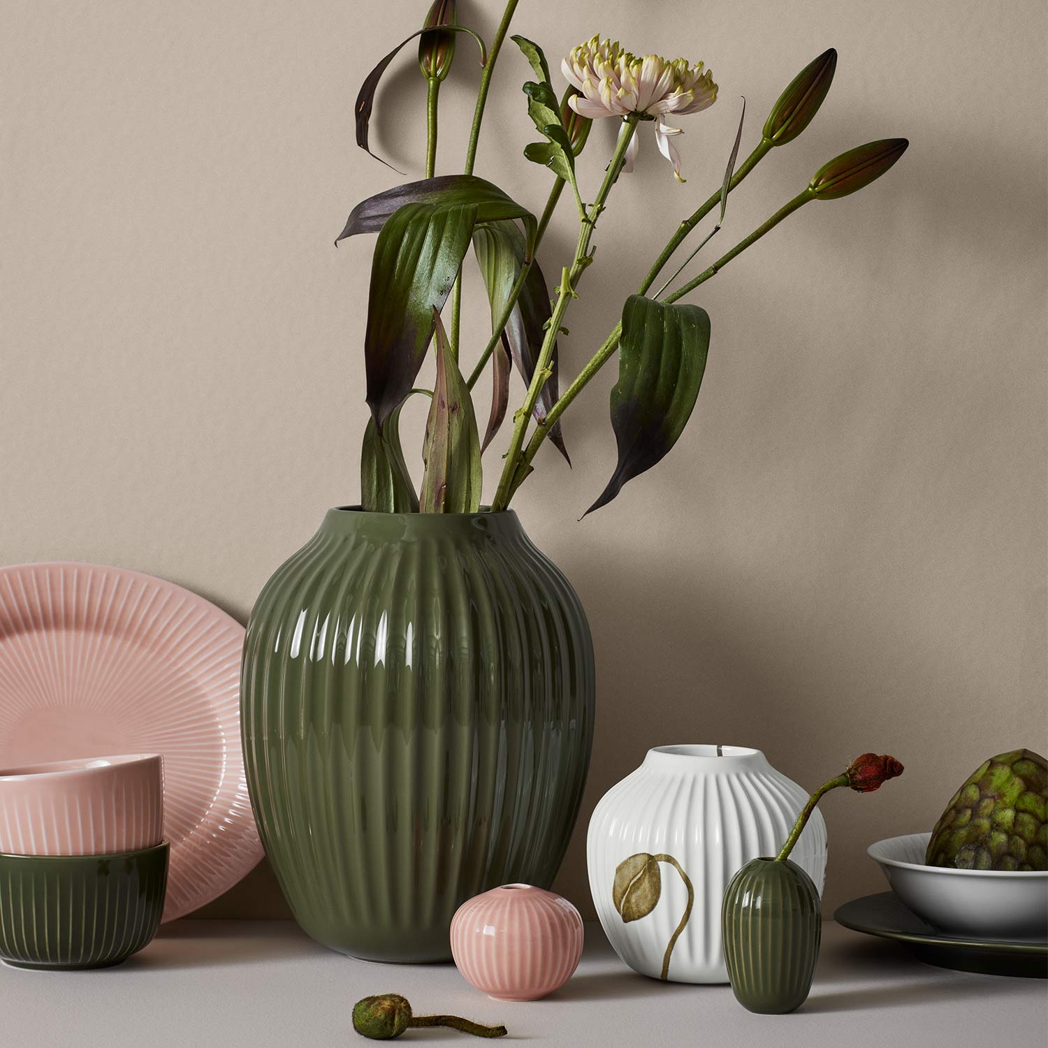 kaehler design hammershoi vase dunkelgruen 74056