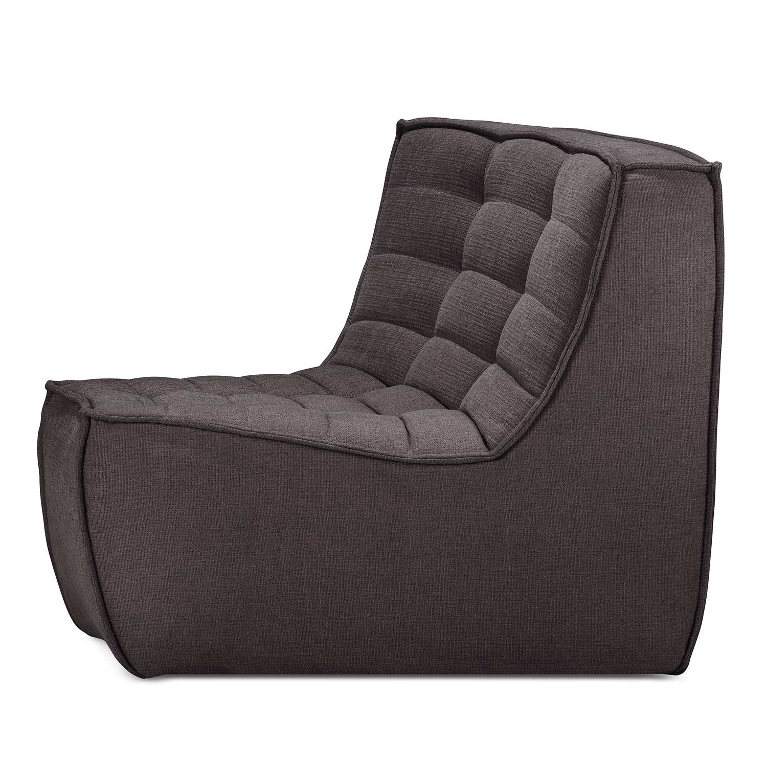 ethnicraft N701 Sofa 45grad ecke dark grey seitlich 103870